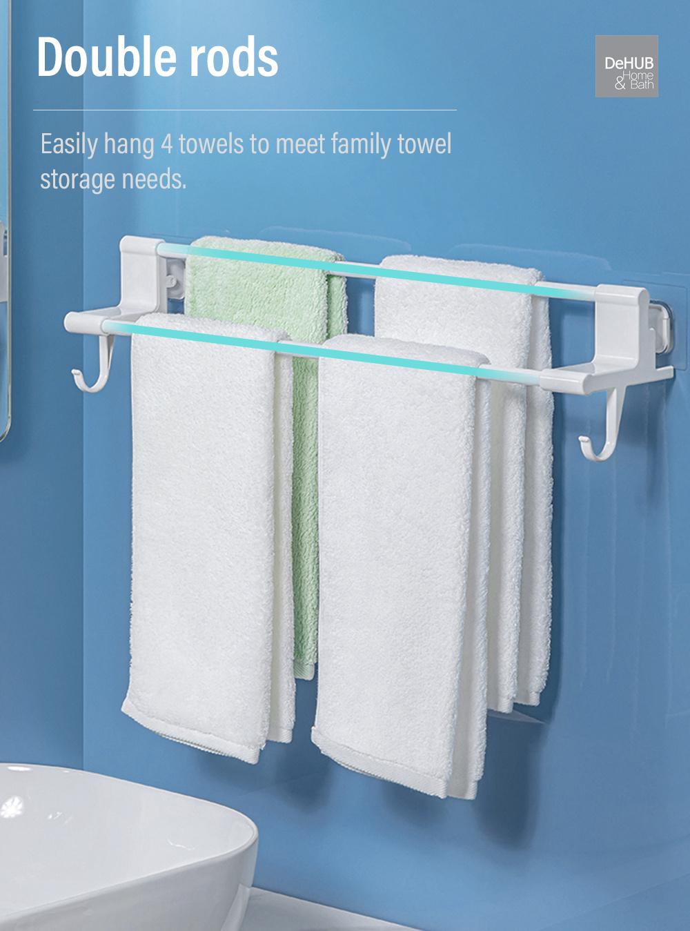 KOREA DeHUB Vacuum Pad Towel Hanger-4